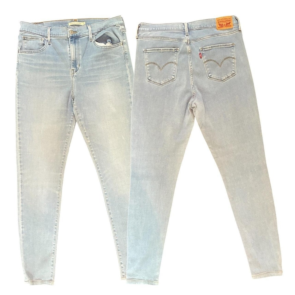 Levi's Women's High Rise Super Skinny Jeans, Light Wash Blue Denim, 5-Pocket
